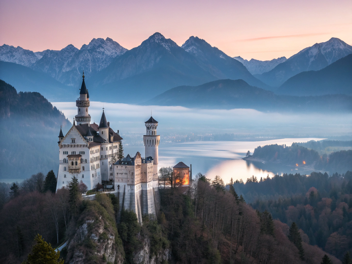 Scenic train along coastal cliffs and ocean waves in Europe