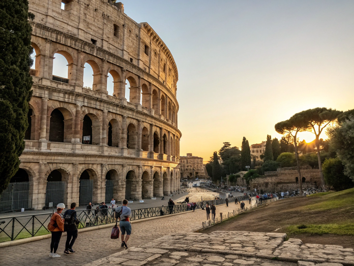 Det antikke amfiteateret Colosseum i Roma, Italia