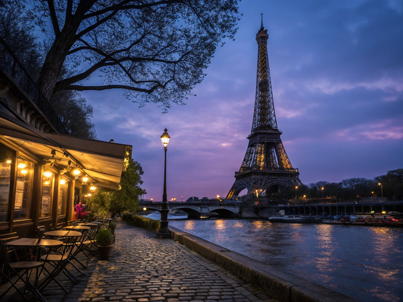 Eiffeltårnets jernkonstruksjon i Paris, Frankrike