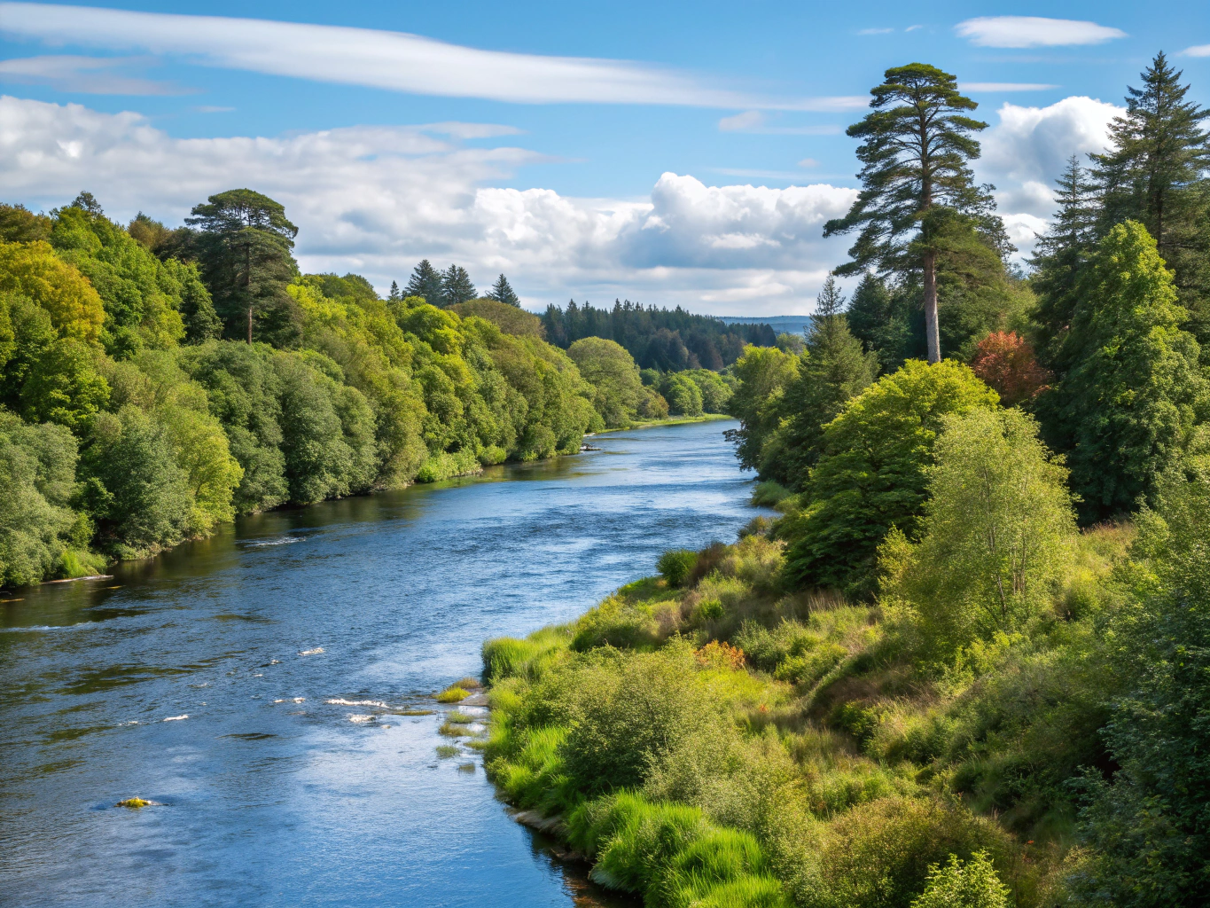 Historic country manor alongside a peaceful river in Connemara Ireland