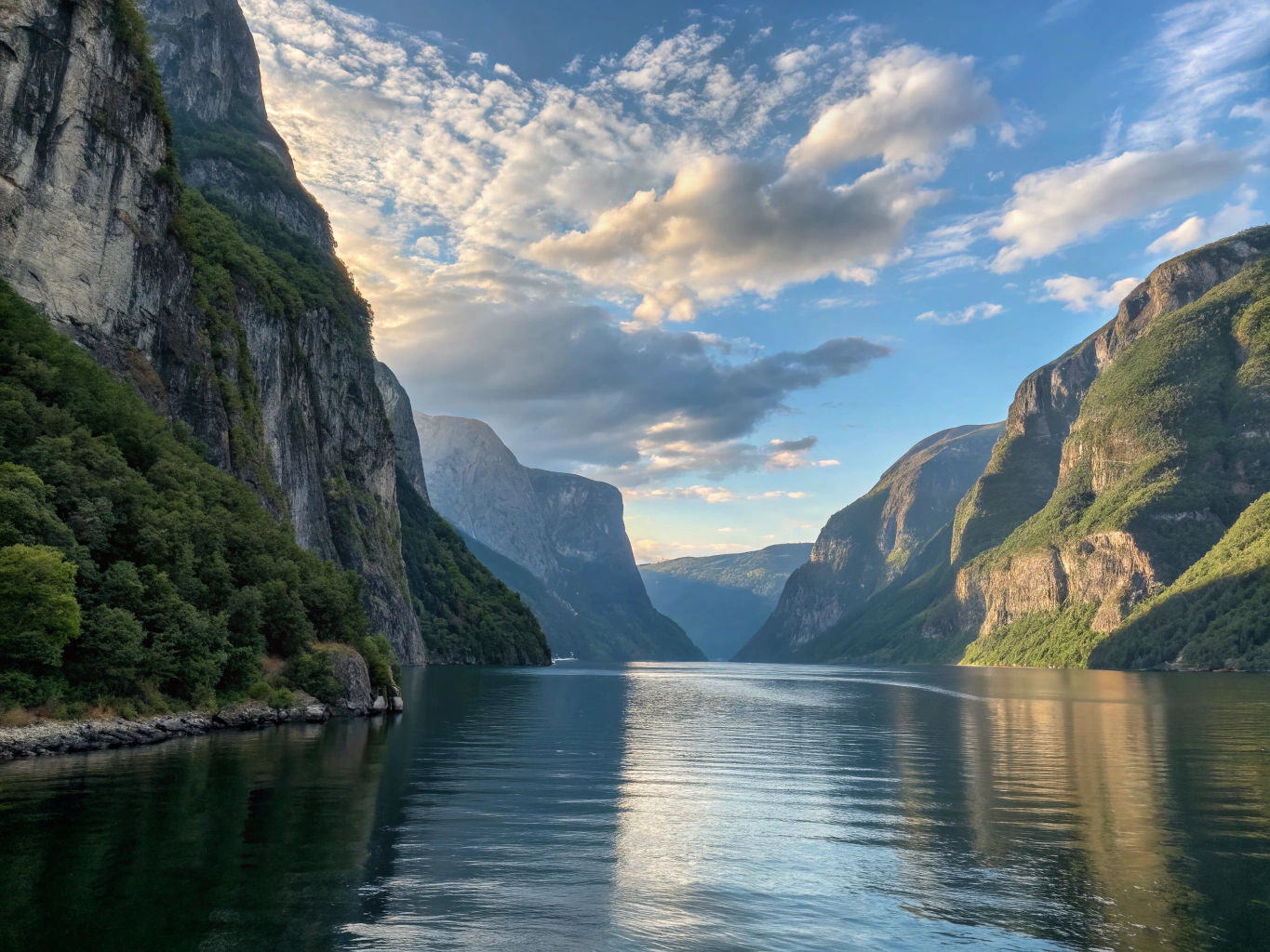 Dramatic Scandinavian fjord and calm archipelago waters
