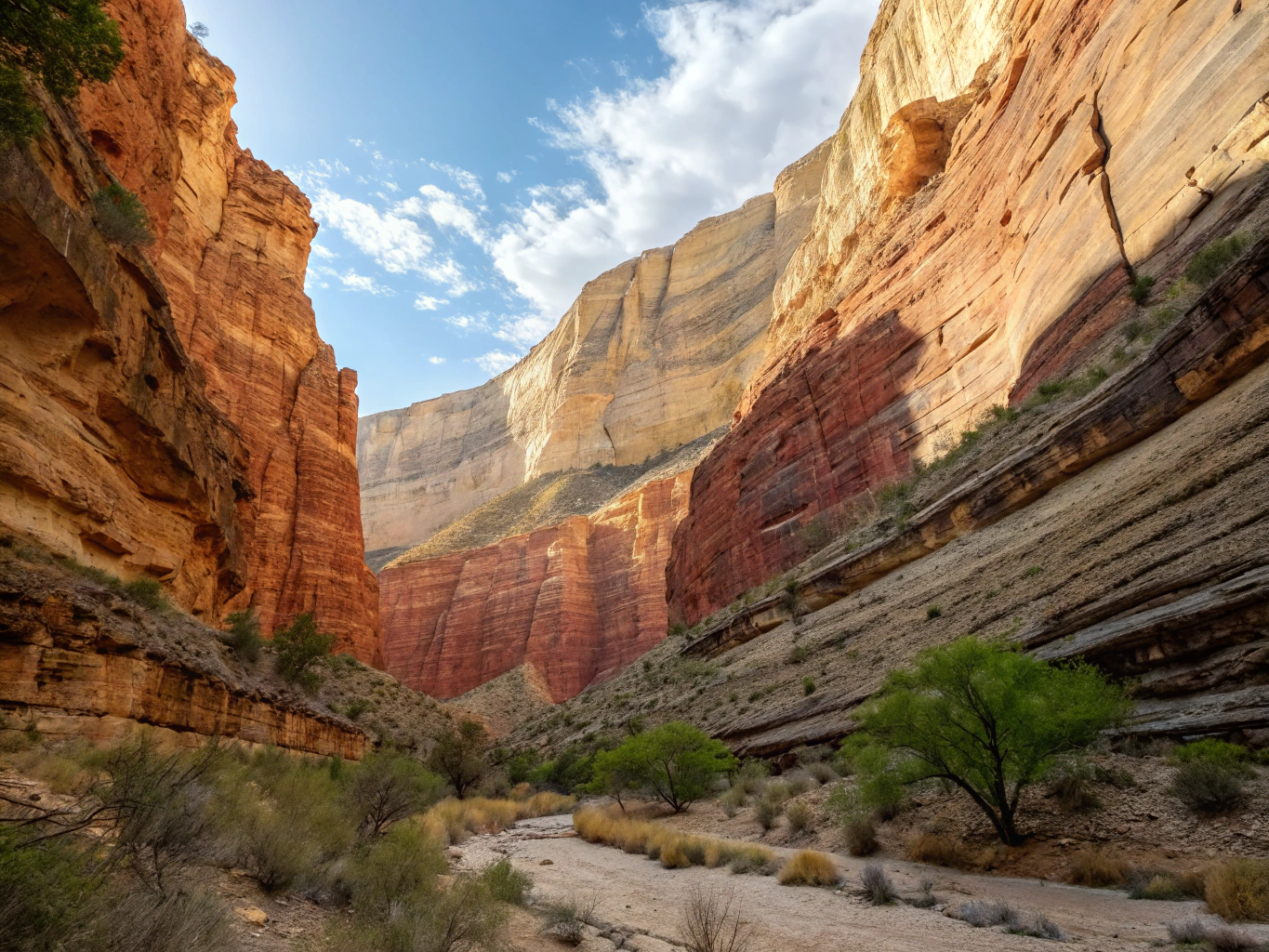 Towering orange and red hoodoo formations in Bryce Canyon under crisp morning light