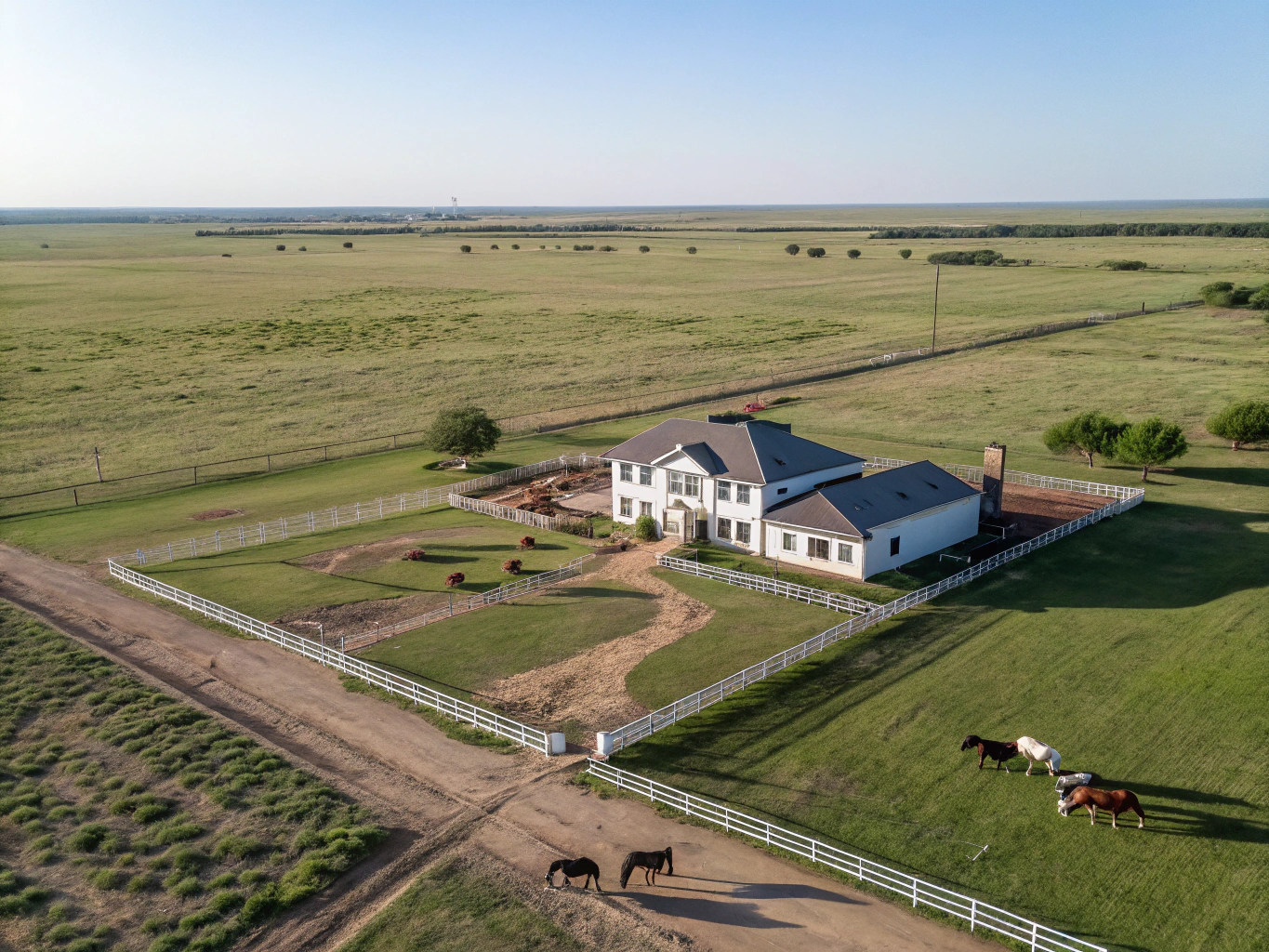 Row of colorful spray-painted vintage Cadillacs buried nose-first in the Texas desert