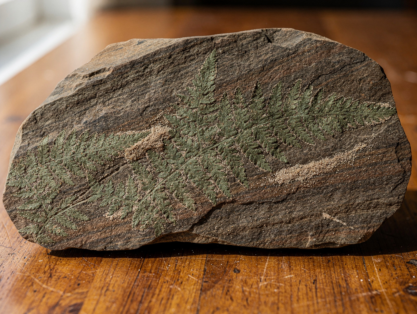Detailed view of colorful fossilized tree trunks in Petrified Forest