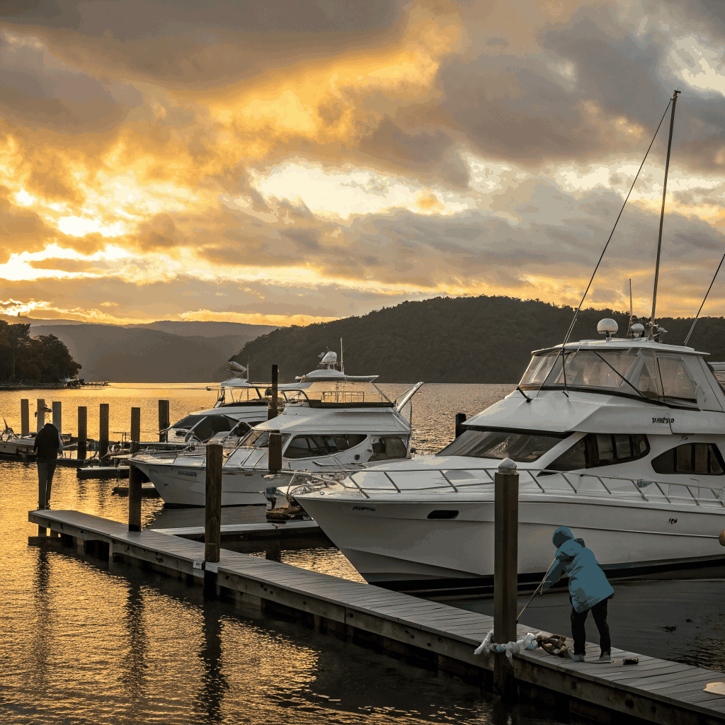 Scenic yachts and palm-lined promenade along San Diego Bay